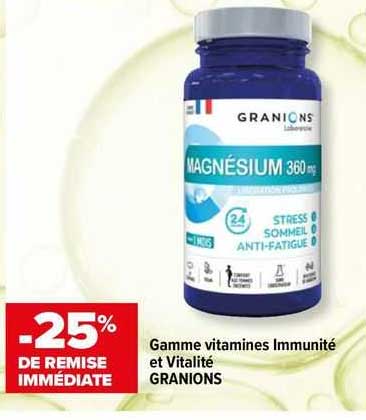 Gamme Vitamines Immunité Et Vitalité Granions
