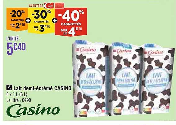 lait demi-écrémé casino