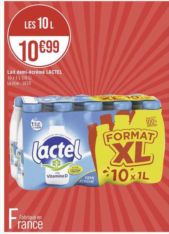 lait demi-écrémé lactel