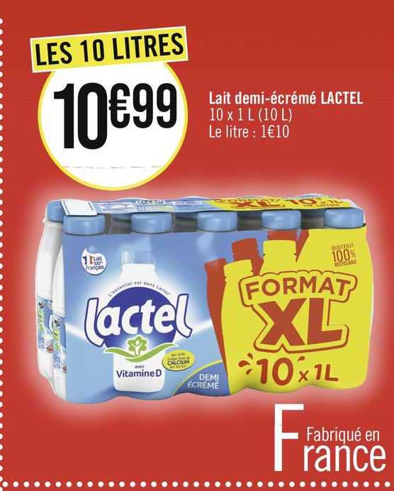 lait demi-écrémé lactel