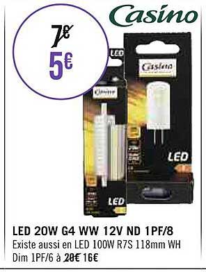 led 20w g4 ww 12v nd 1pf/8
