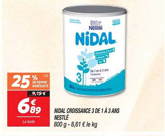 Nidal Croissance 3 De 1 à 3 Ans Nestlé