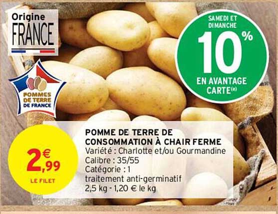 Pomme De Terre De Consommation à Chair Ferme