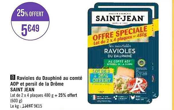 ravioles du dauphiné au comté aop et  persil de la drôme saint jean