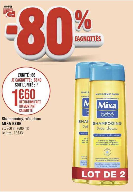 shampooing très doux mixa bebe