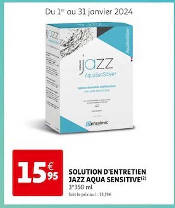 solution d'entretien jazz aqua sensitive