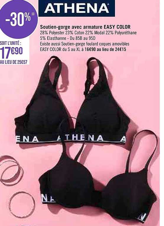 soutien-gorge avec armature easy color athena
