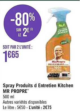 spray produts d entretien kitchen mr propre