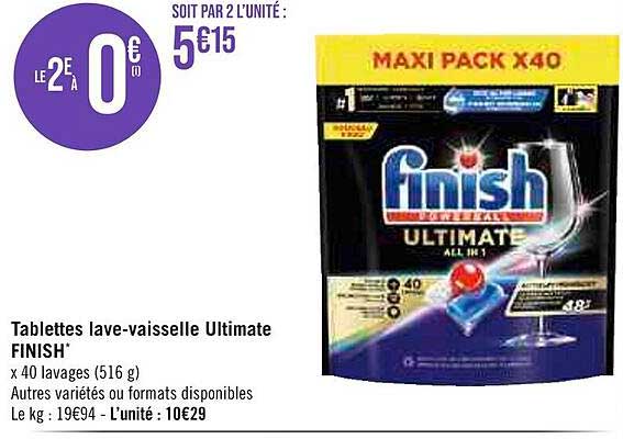 tablettes lave-vaisselle ultimate finish