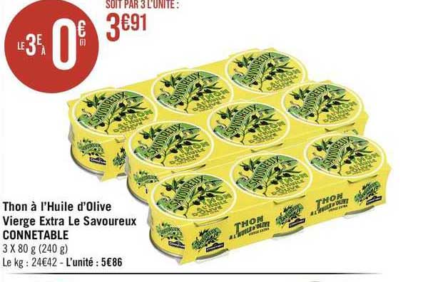Thon à L'huile D'olive Vierge Extra Le Savoureux Connetable
