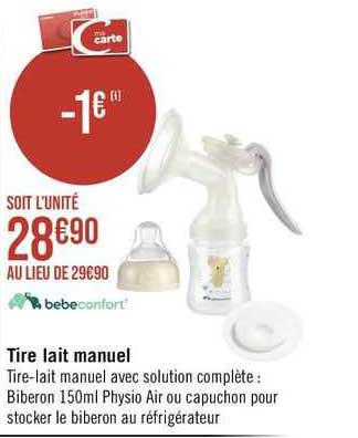 tire lait manuel bebeconfort