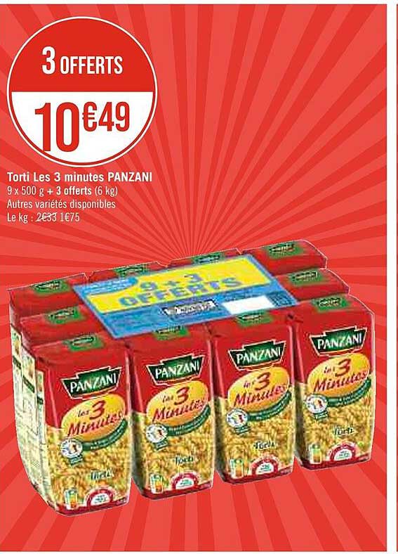torti les 3 minutes panzani