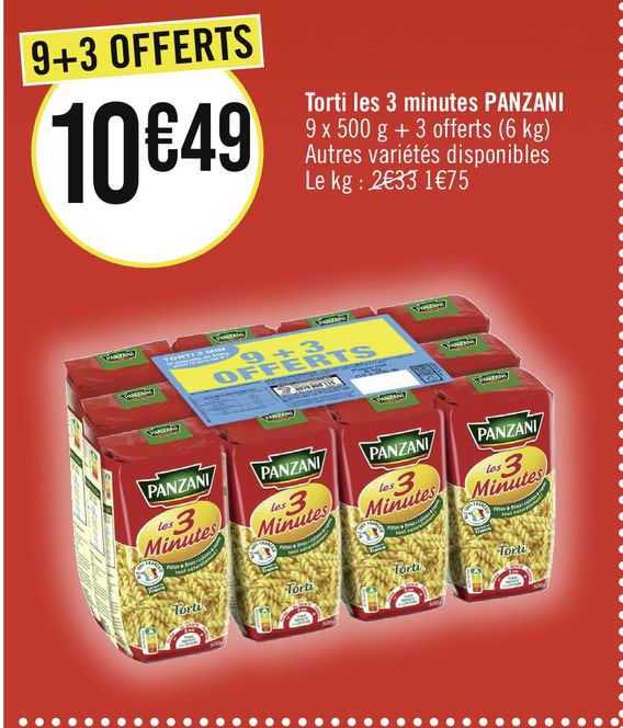 torti les 3 minutes panzani