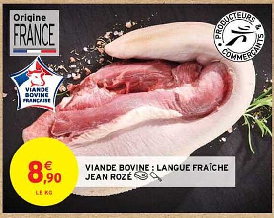 viande bovine : langue fraîche jean rozé