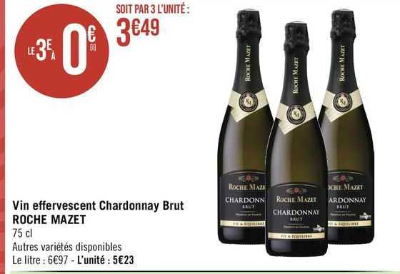 vin effervescent chardonnay brut roche mazet
