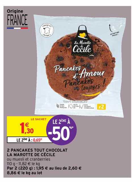 2 pancakes tout chocolat la marotte de cécile