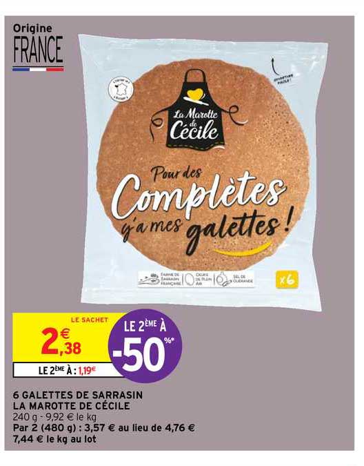 6 galettes de sarrasin la marotte de cécile