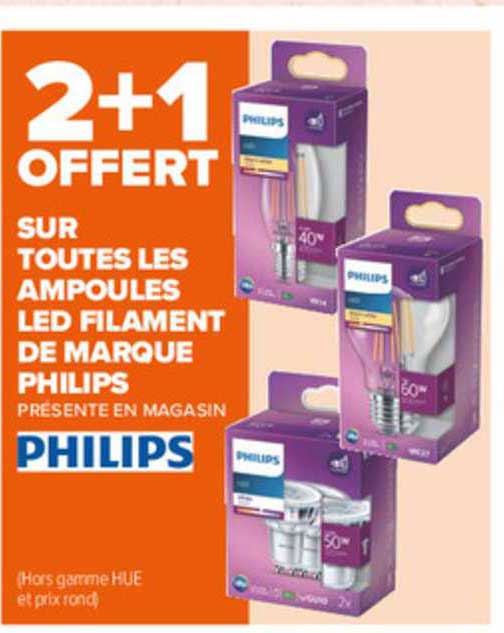 ampoules led filament de marque philips