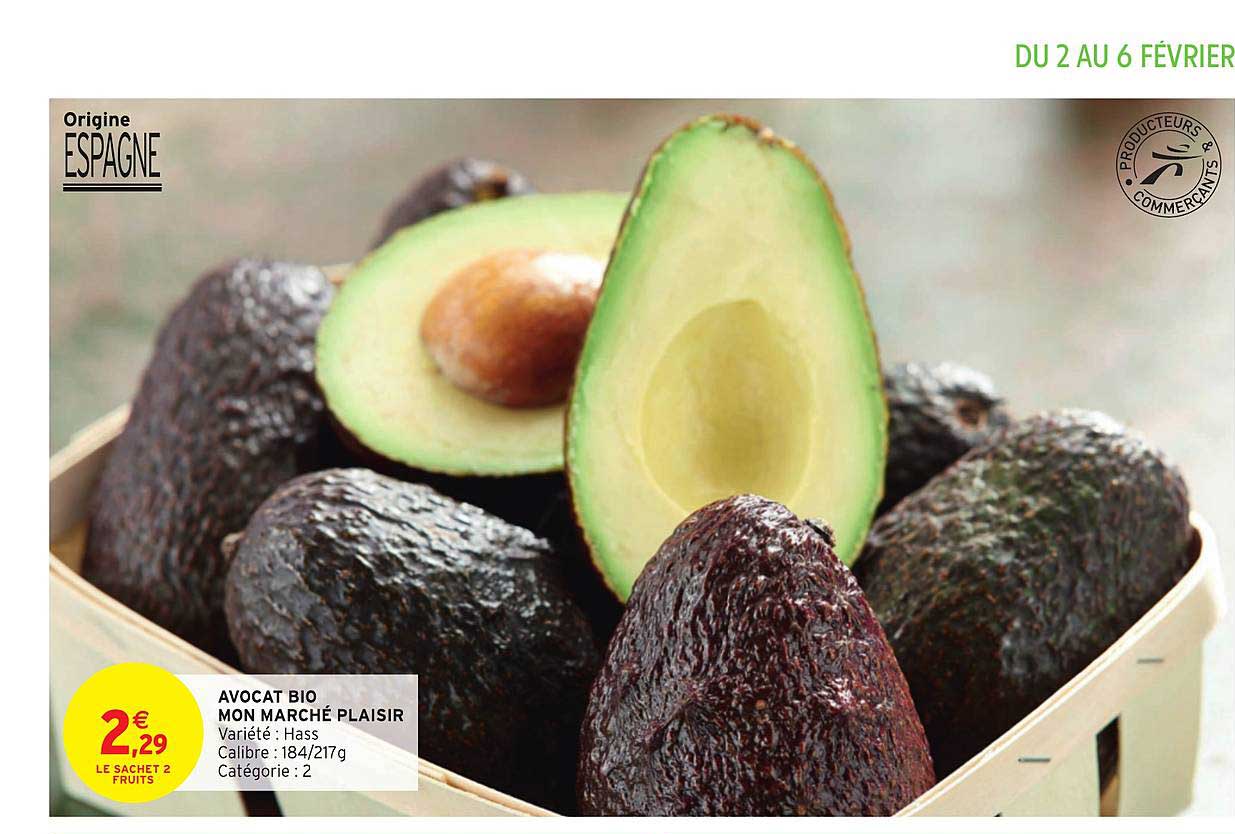 avocat bio mon marché plaisir