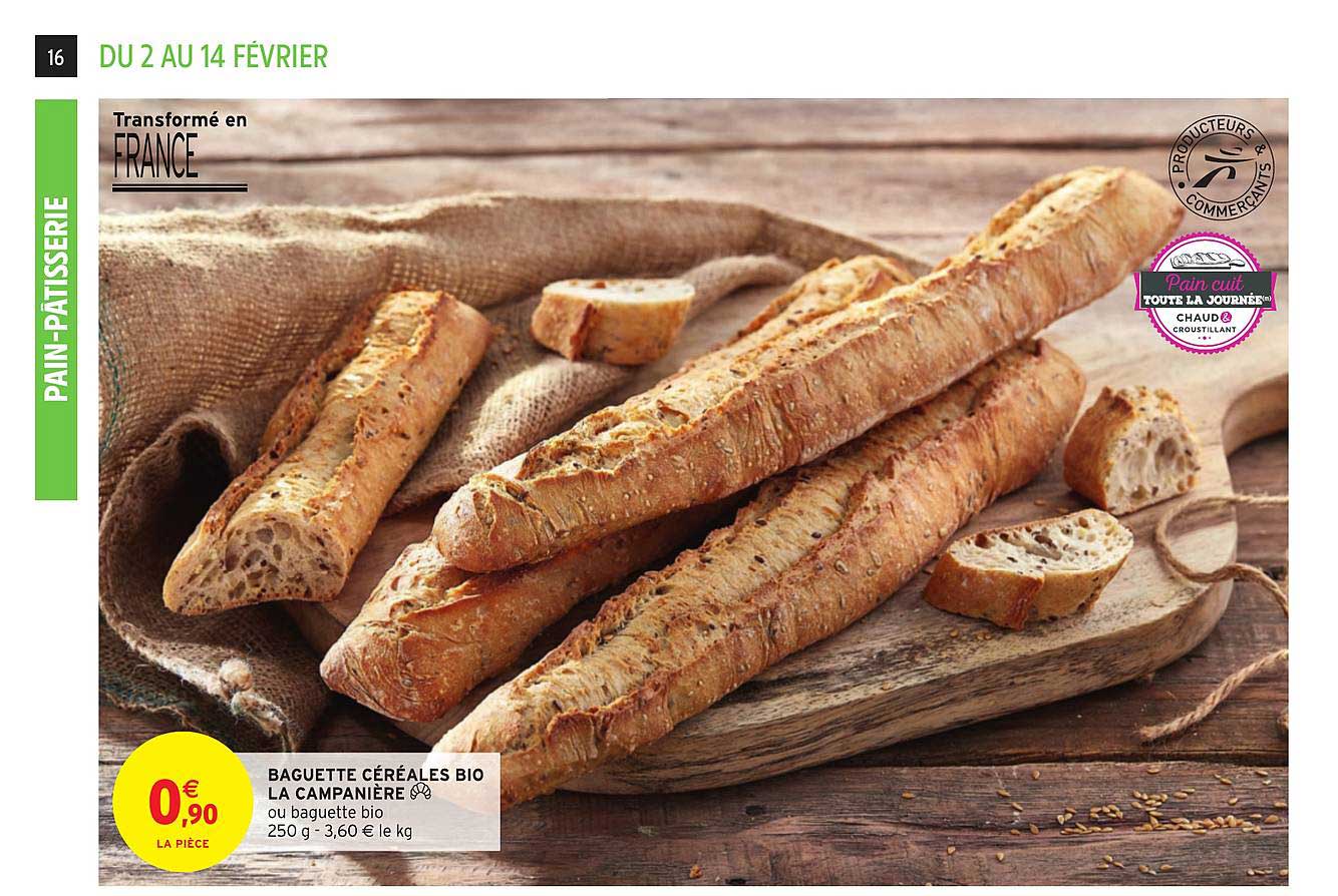 baguette céréales bio la campanière