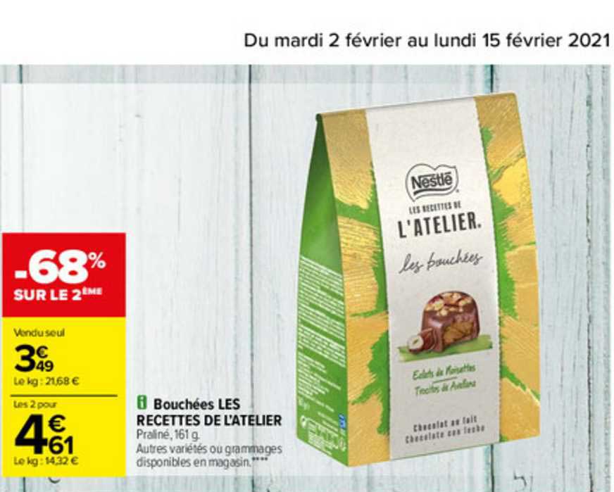 bouchées les recettes de l'atelier