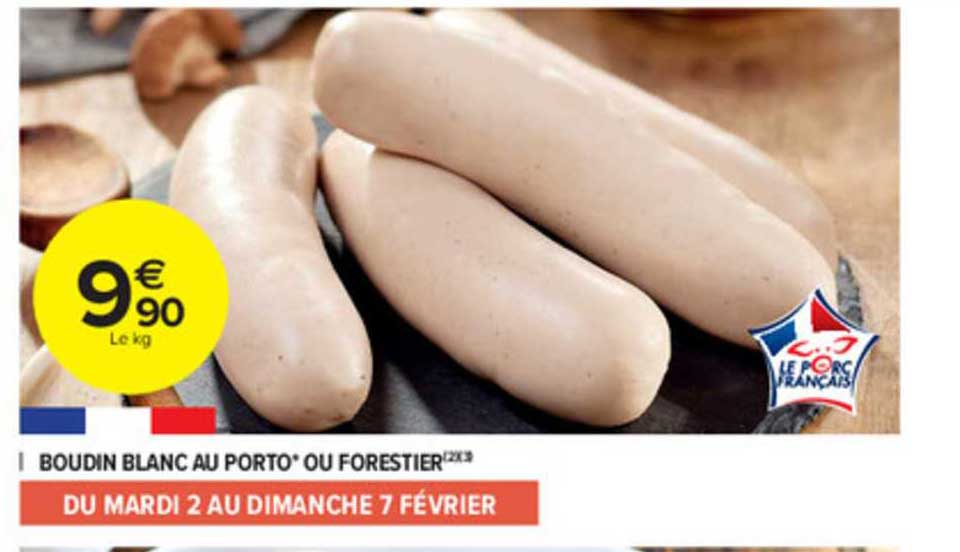 boudin blanc au porto ou forestier