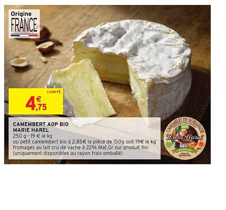 camembert aop bio marie harel