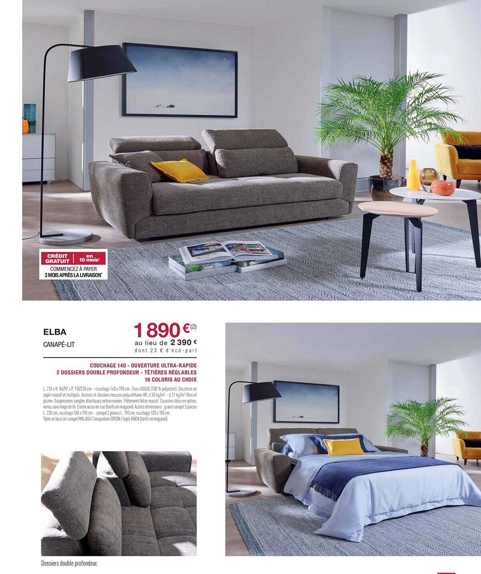 canapé-lit elba