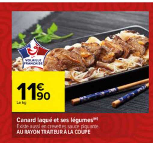 canard laqué et ses légumes