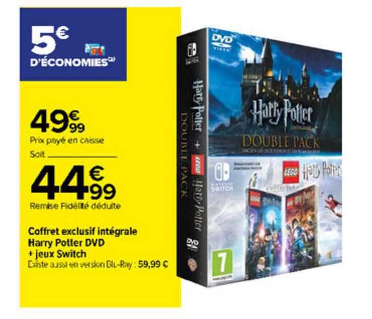 coffret exclusif intégrale harry potter dvd + jeux switch