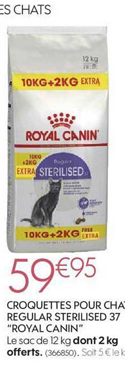 croquettes pour chat regular sterilised 37 "royal canin"