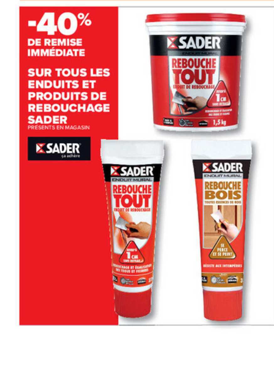 enduits et produits de rebouchage sader
