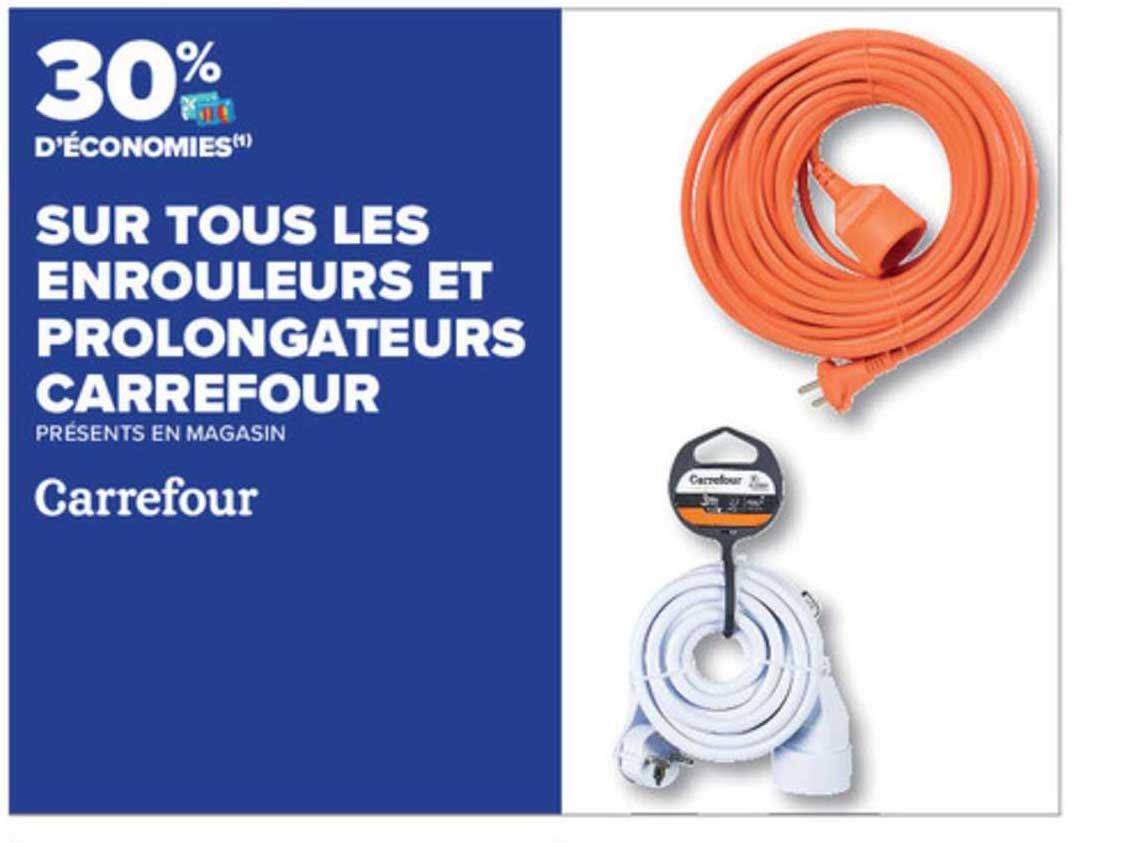 enrouleurs et prolongateurs carrefour