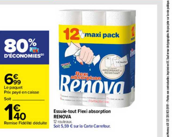 essuie-tout flexi absorption renova