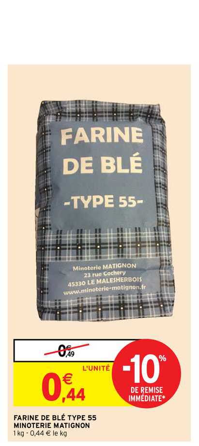 farine de blé type 55 minoterie matignon