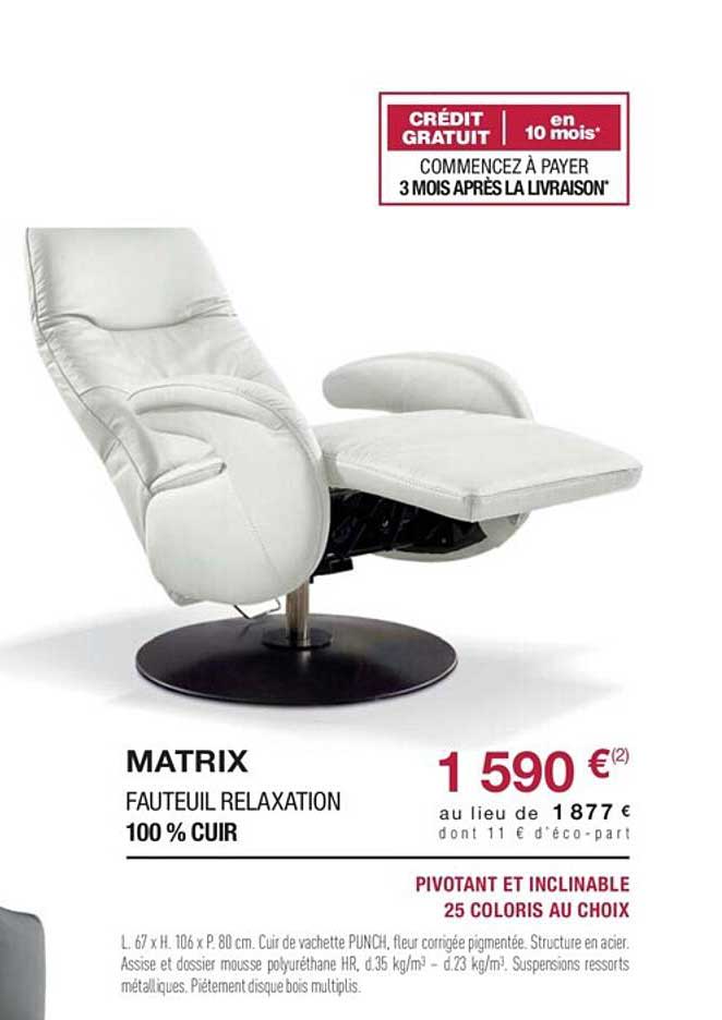 fauteuil relaxation matrix