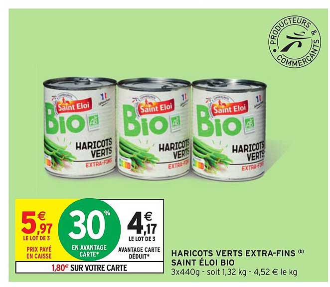 haricots verts extra-fins saint éloi bio