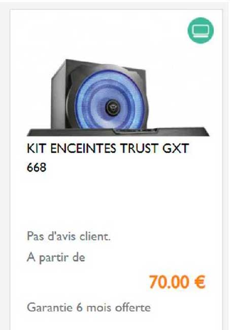 kit enceintes trust gxt 668
