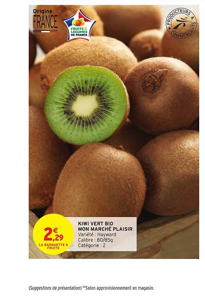 kiwi vert bio mon marché plaisir