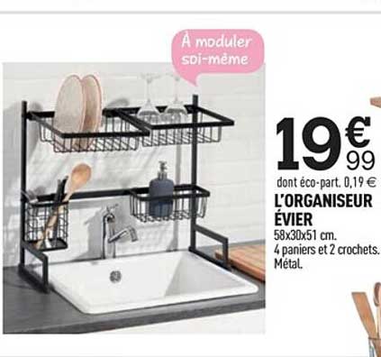 L'organiseur évier