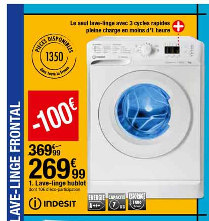 lave-linge hublot indesit