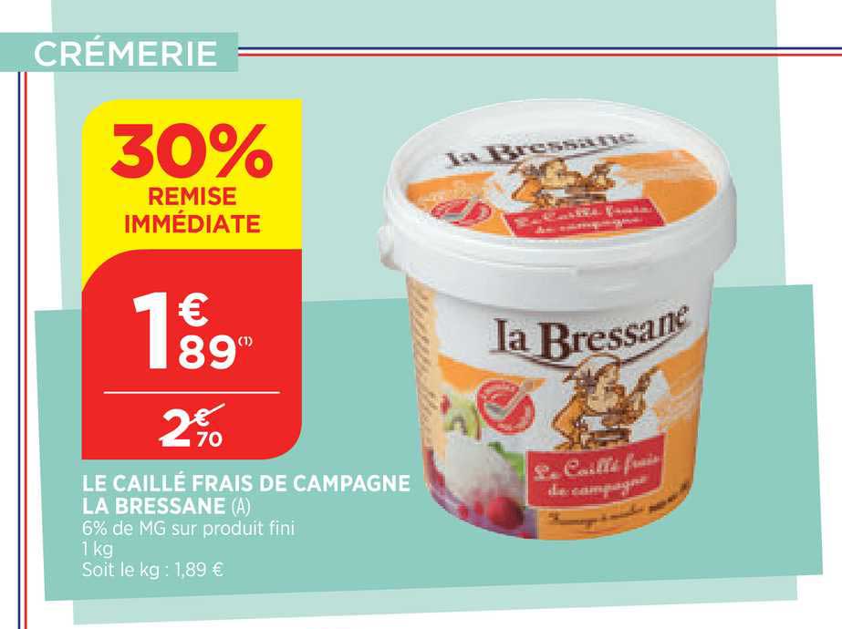 le caillé frais de campagne la bressane