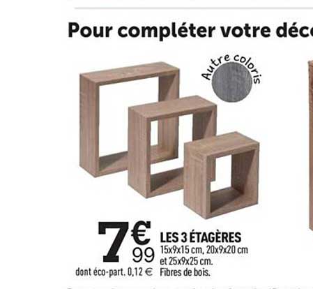 Les 3 étagères