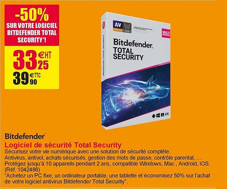 logiciel de sécurité total security bitdefender