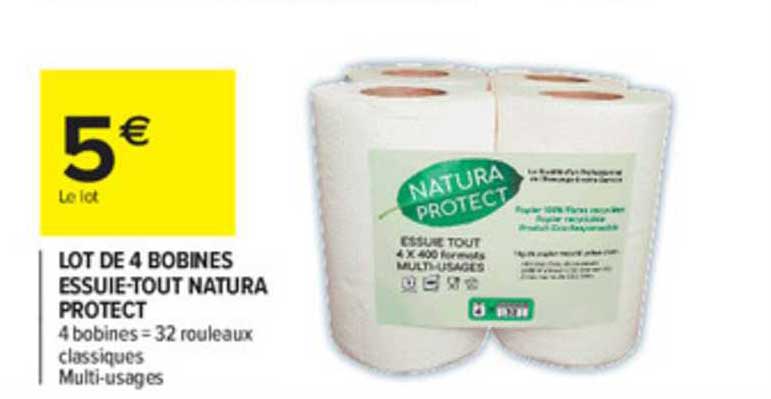 lot de 4 bobines essuie-tout natura protect