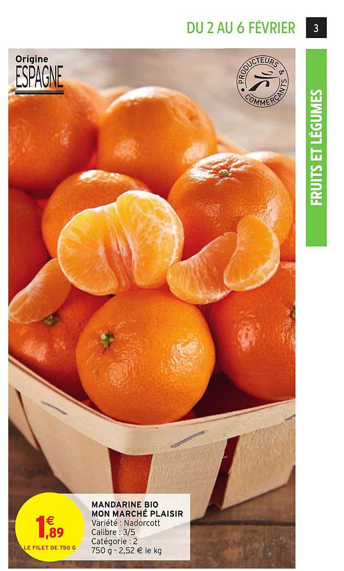mandarine bio mon marché plaisir
