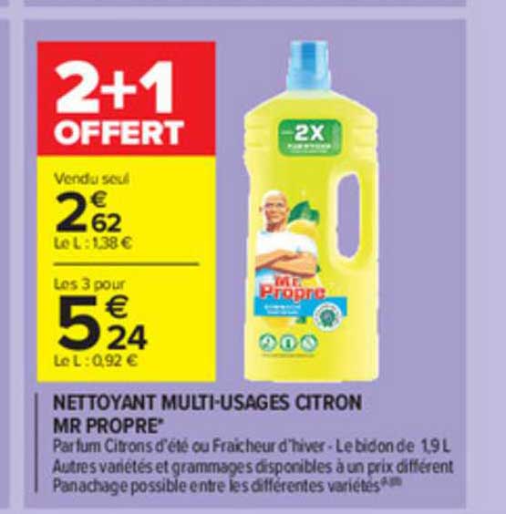 Nettoyant Multi-usages Citron Mr Propre
