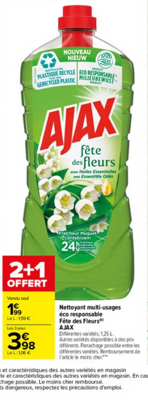 nettoyant multi-usages éco responsable fête des fleurs ajax