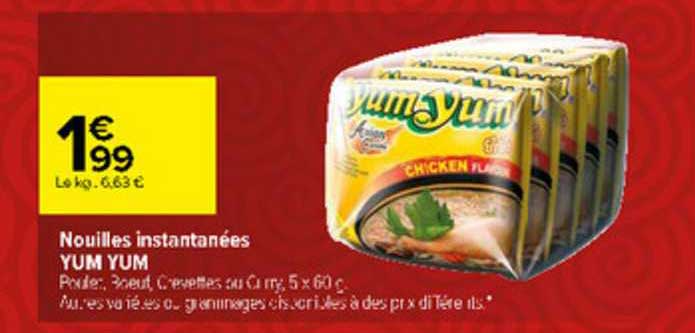 nouilles instantanées yum yum