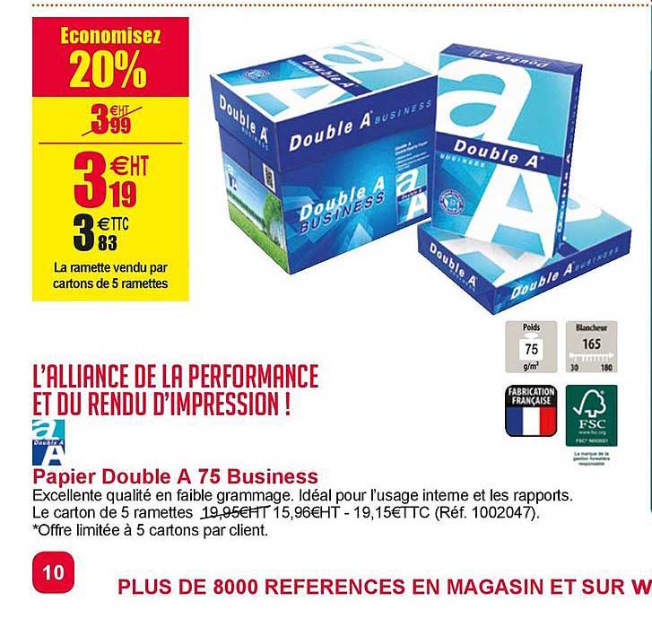 papier double a 75 business